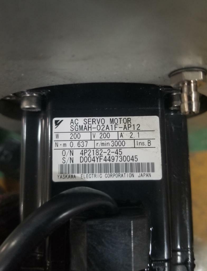 used 1pcs SGMAH-02A1F-AP12 Yaskawa Servo Motor - YASKAWA