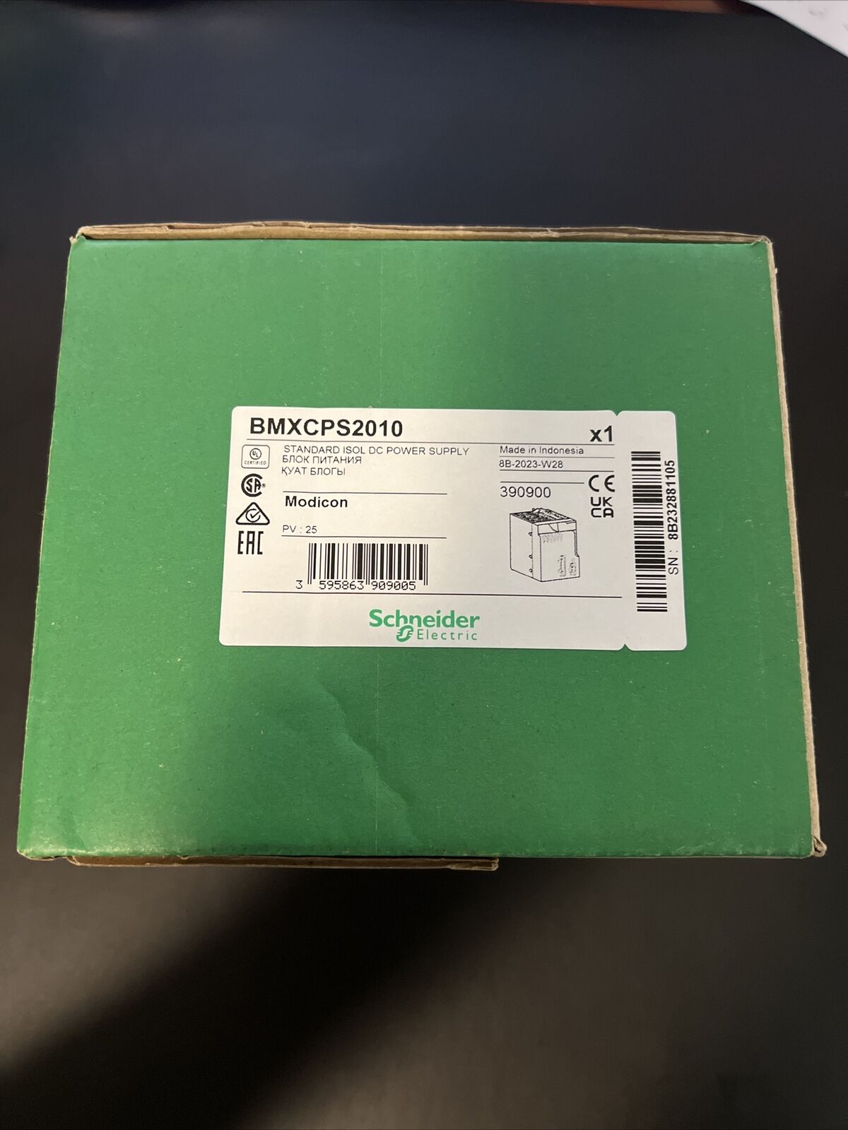 new SCHNEIDER BMXCPS2010 DC Power Supply, Modicon 390900 Standard Isolated - SCHNEIDER ELECTRIC