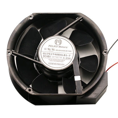 1pcs PELKO Motors G1751Y48BALB1-7 17051 48V 1.15A Large air volume metal DC fan