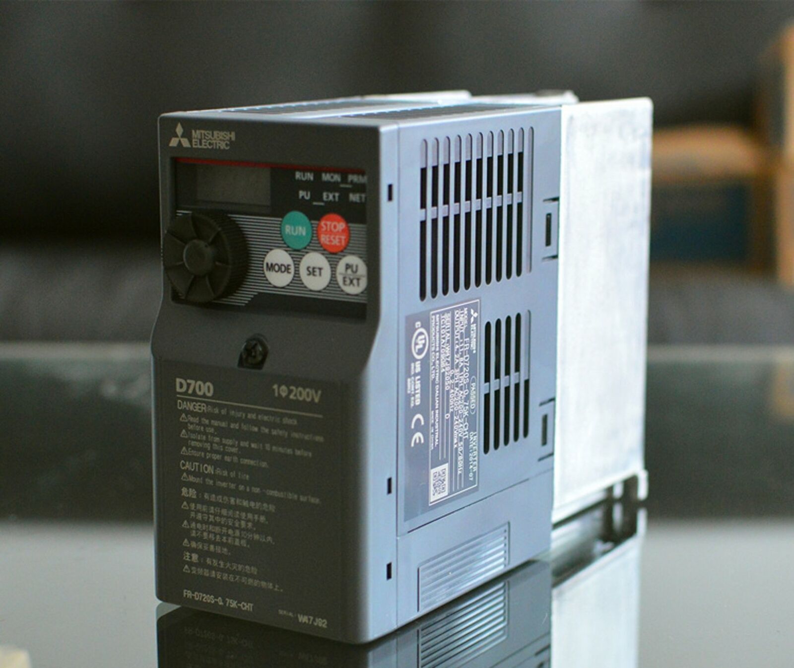 Mitsubishi Inverter FR-E720S-0.75K CHT Tested Used - MITSUBISHI
