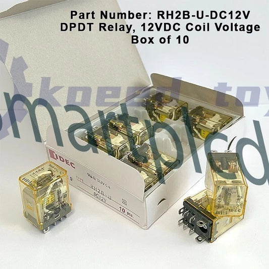 IDEC RH2B-U-DC12V General Purpose Relay, 10A Contacts, DPDT, 1 Box of 10 pieces#