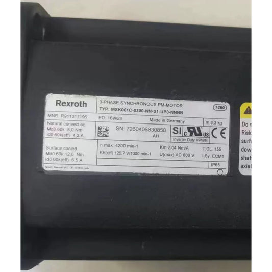 used 1PC REXROTH MSK061C-0300-NN-S1-UP0-NNNN Servo Motor ship