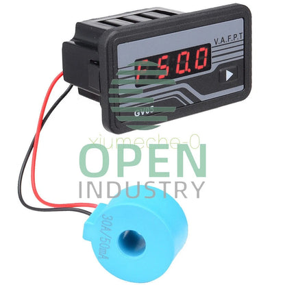 AC 220V Generator Digital Volt Amp Watt Hour Power Frequency Meter Tester