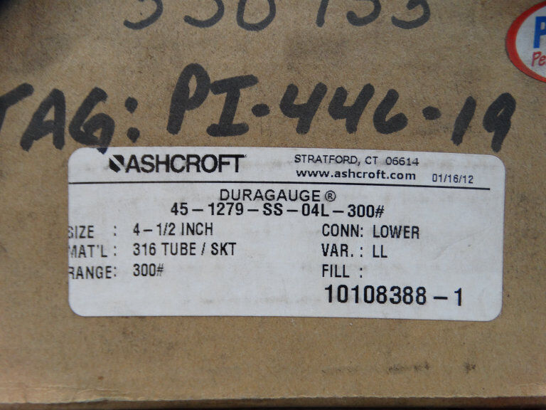 ASHCROFT 451279SS04L300: High-Quality Gauge Tool - ASHCROFT