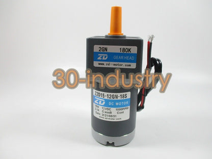 1PCS FOR ZD Gear Motor Z2D15-12GN-18S 2GN 10K 50K 180K 200K 15W 12V 2.1A 1800RPM - KOEED
