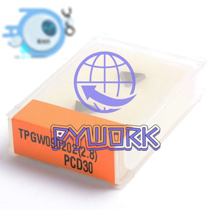 2pcs TPGW090202(2.8) PCD30 CNC Carbide Turning Inserts For Aluminum TPGW090202