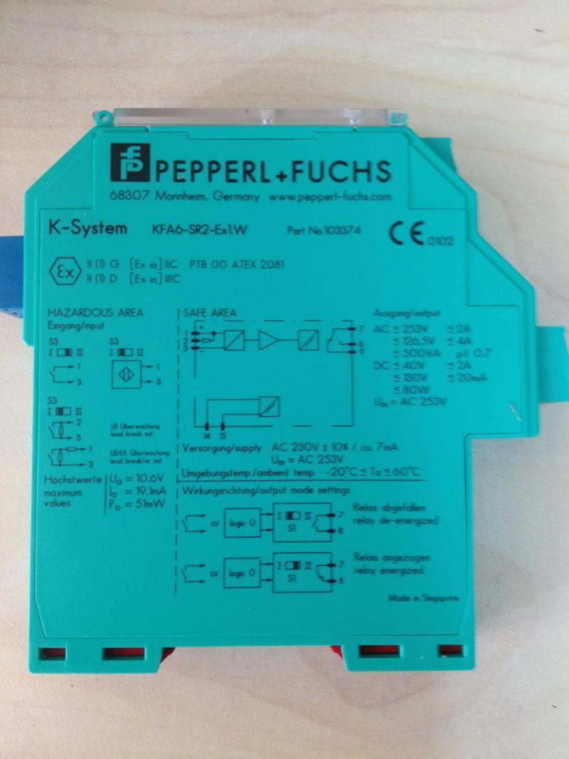 new 1pcs PEPPERL+FUCHS Safety Barrier KFA6-SR2-EX1.W Part No. 103374 - PEPPERL+FUCHS