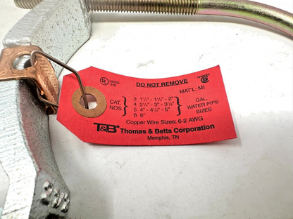 new (2) Thomas & Betts Cat. No. 4 Ground Clamp - THOMAS & BETTS