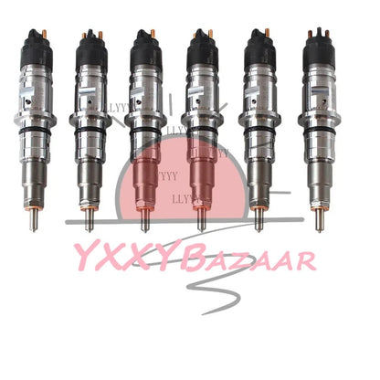 6X Diesel Fuel Injector W/Tubes 0445120050 For Bosch Dodge Ram 2500/3500 6.7L