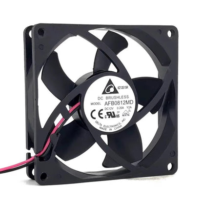 Delta AFB0812MD 8020 DC12V 0.20A 8CM 2-Wire Mute High Airflow Cooling Fan