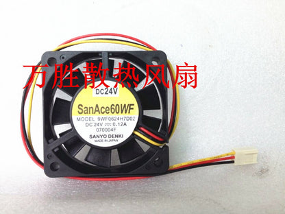 1pcs Sanyo 9WF0624H7D02 6015 24V 0.12A 3-wire cooling fan