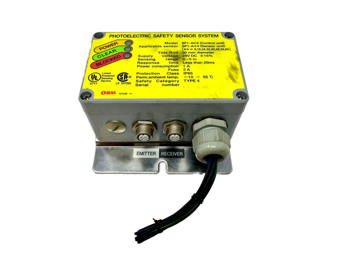 used Sunx SF1-AC2 Photoelectric Safety Sensor Control System - SUNX