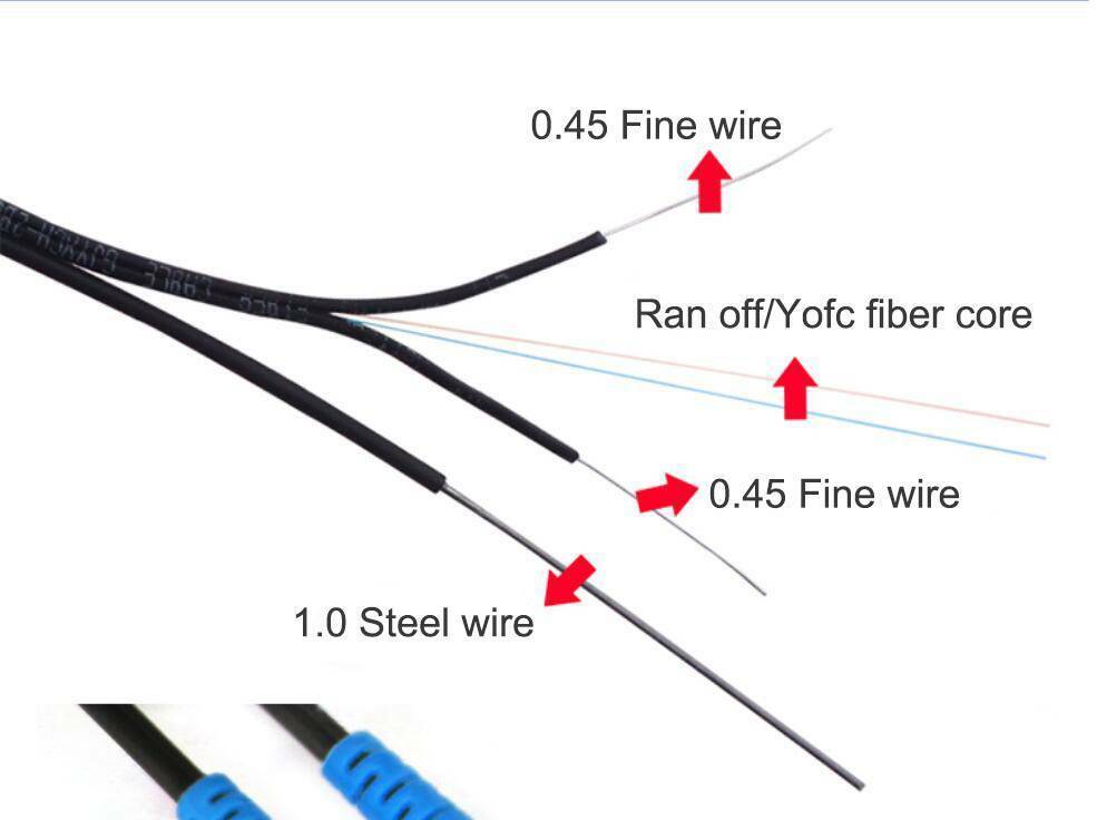 new 500M Fiber Optic Cable Jumper Outdoor SC SM Duplex FTTH Drop Patch Cord SC G657