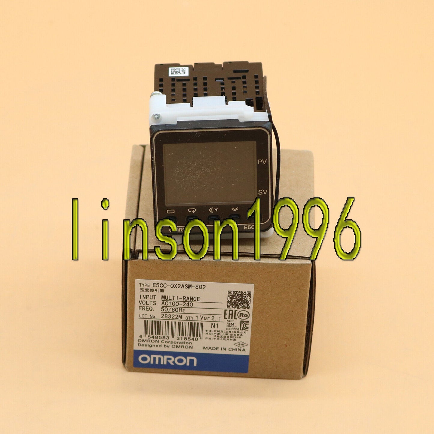 Omron Temperature Controller E5CC-QX2ASM-802 100-240VAC - OMRON