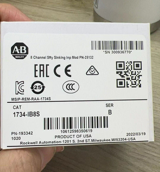 NEW Factory Sealed AB 1734IB8S 8-Channel Sinking Input Module - KOEED
