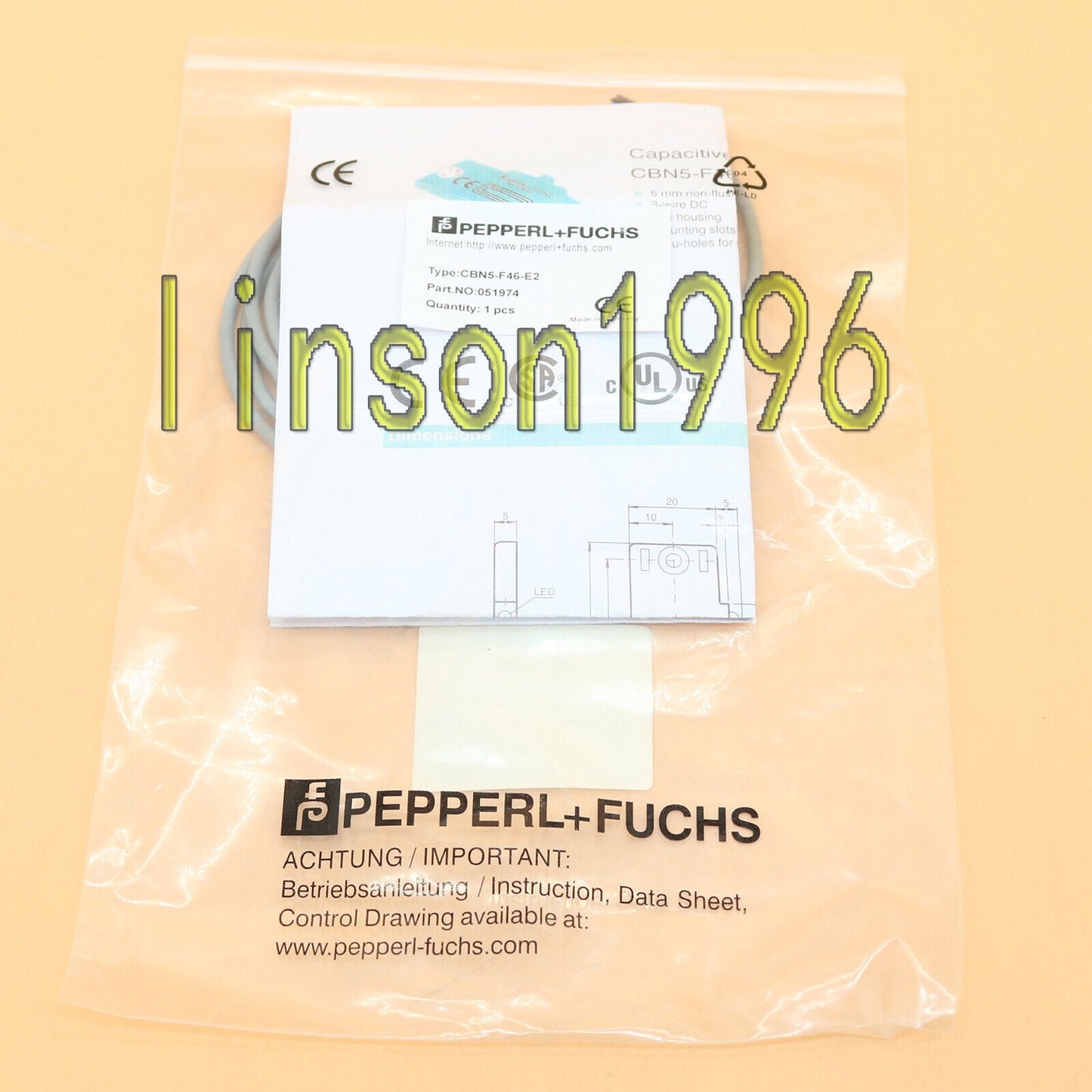 CBN5-F46-E2 capacitive proximity switch sensor - PEPPERL+FUCHS