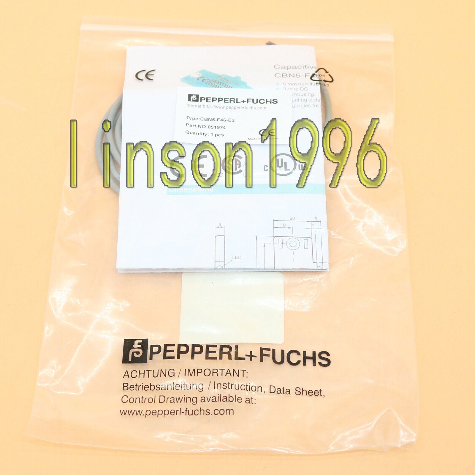 CBN5-F46-E2 capacitive proximity switch sensor - PEPPERL+FUCHS