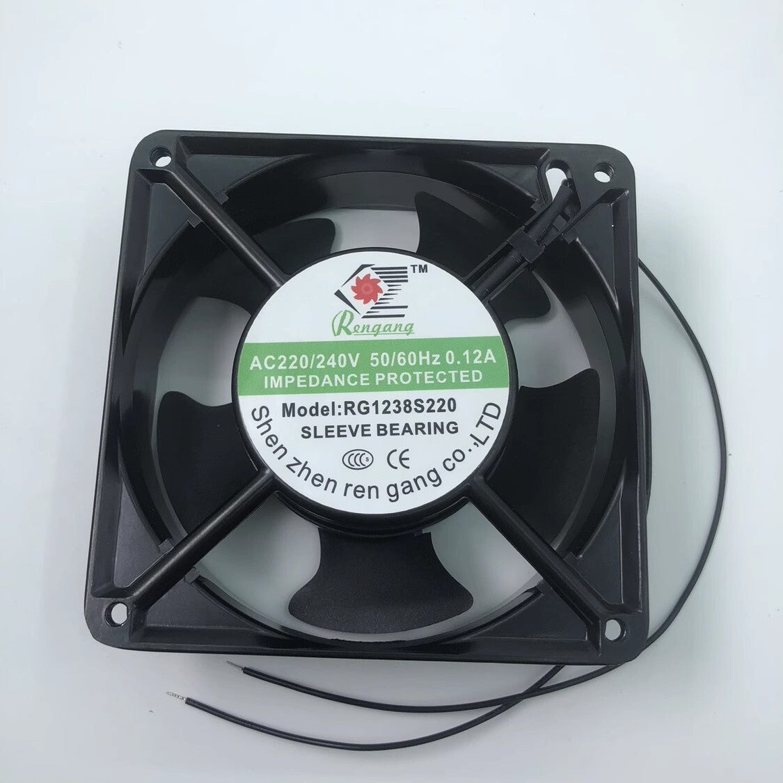 Rengang RG1238S220 12038 AC220/240V 0.12A 12CM Axial Cooling Fan