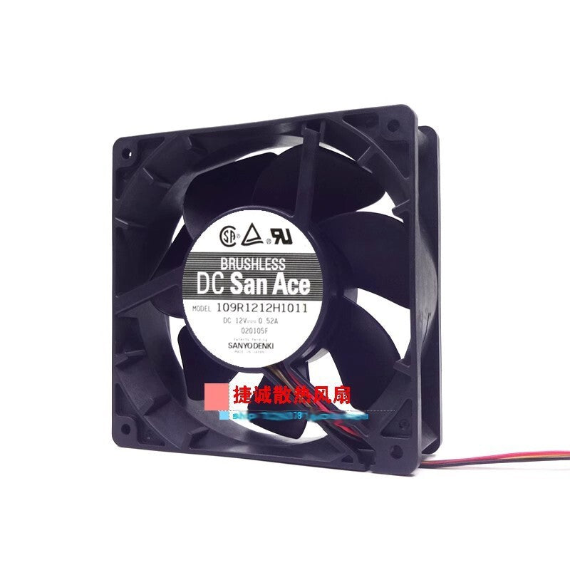 new Sanyo 109R1212H1011 12038 12V 0.52A 12CM 4-wire silent chassis cooling fan