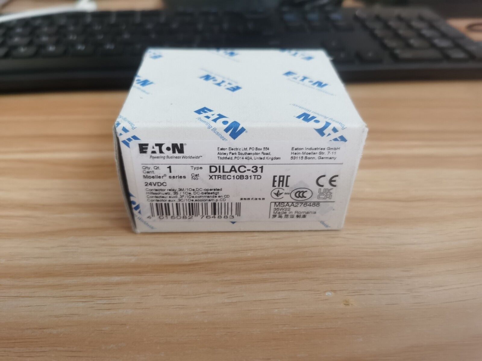 new 1PCS Eaton Moeller DILAC-31 XTREC10B31TD DC Contactor 24VDC - EATON MOELLER