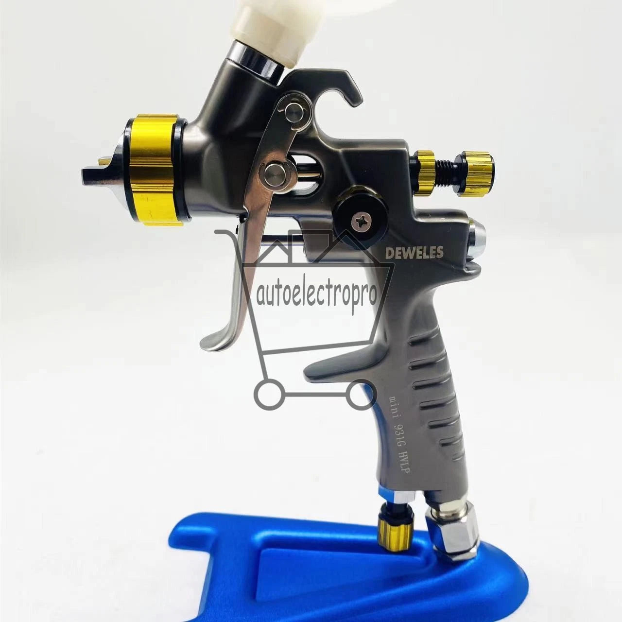 Black Mini931G Car Paint Spray Gun HVLP Repair Tool 0.5/0.8mm Nozzle 250mm Cup
