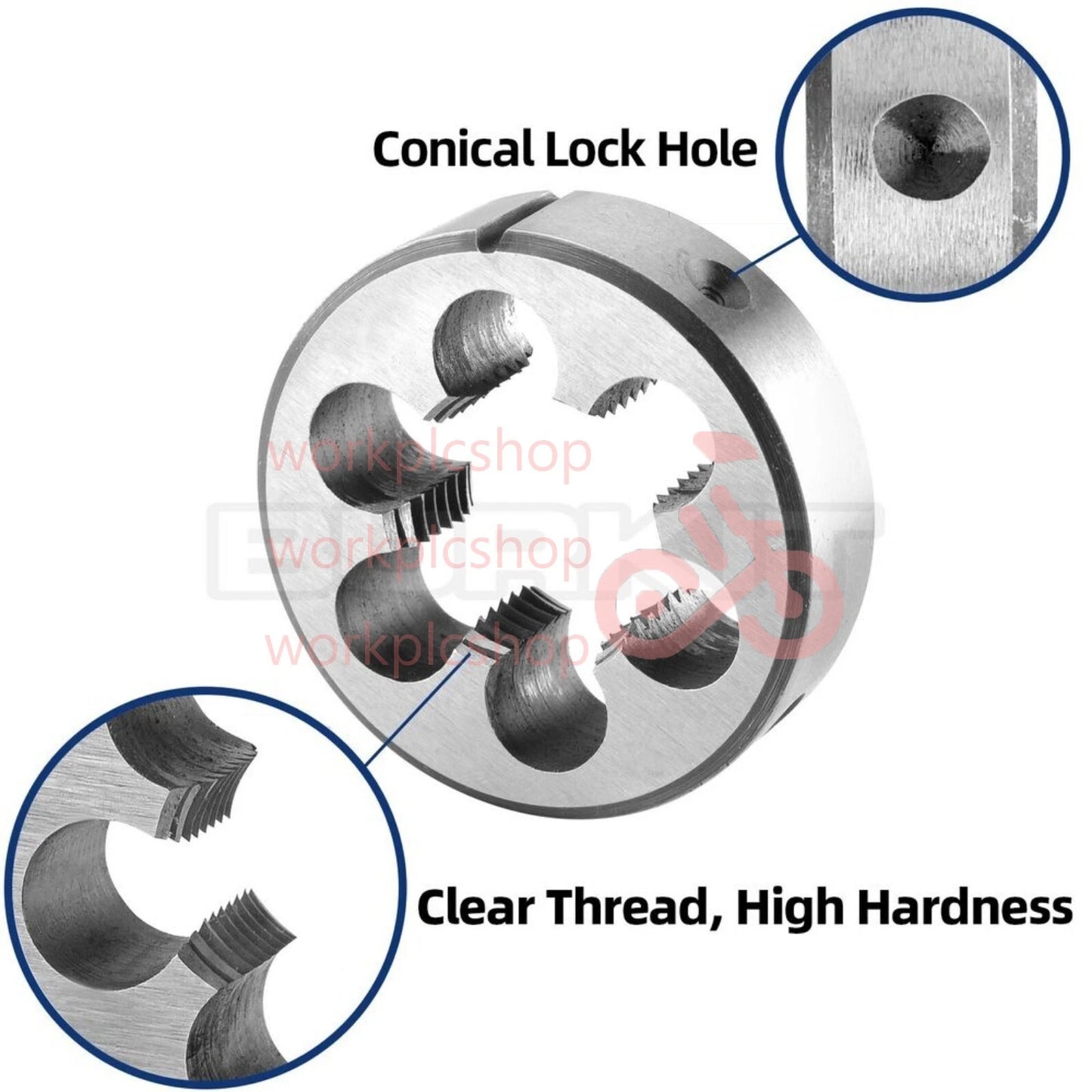 1 1/4"-20 UN Thread Die Right Hand, 1-1/4 x 20 UN Round Threading Die #US