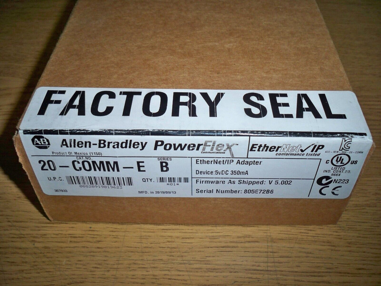 New Sealed 20-COMM-E Allen Bradley EtherNet/IP Adapter Sealed - KOEED