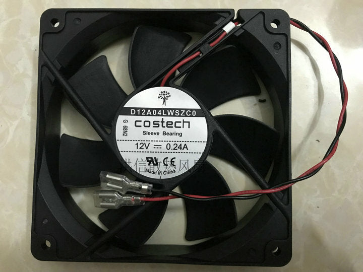 COSTECH Sleeve Bearing 12025 D12A04LWSZC0 12V 0.24A cooling fan