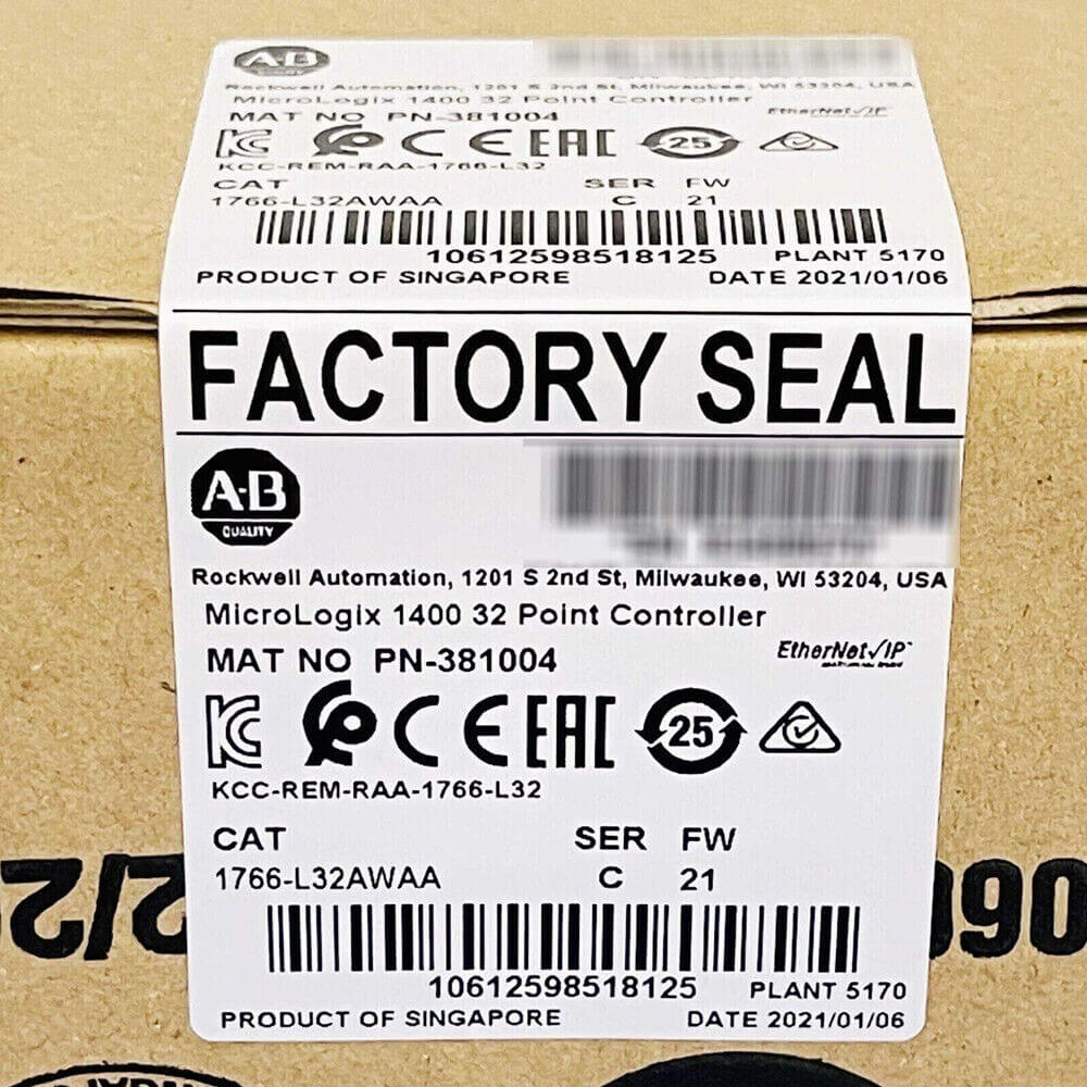 Allen-Bradley MicroLogix1400 32 Point Controller 1766L32AWAA - ALLEN-BRADLEY