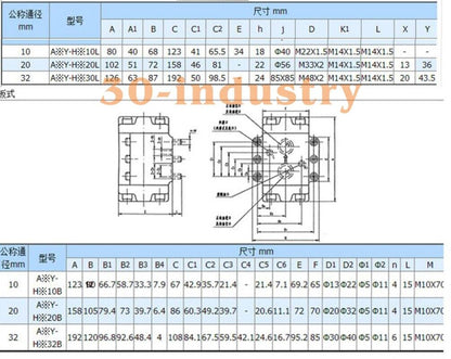 Hydraulic Control Check Valve A2Y-Ha20B A2Y-Hb20B - 1PCS - KOEED