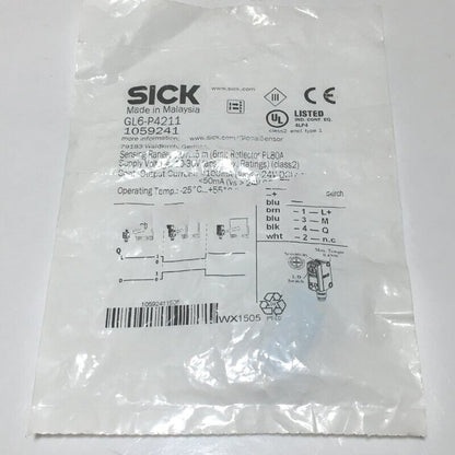ONE SICK GL6-P4211 Proximity Switch Sensor Fast - SICK
