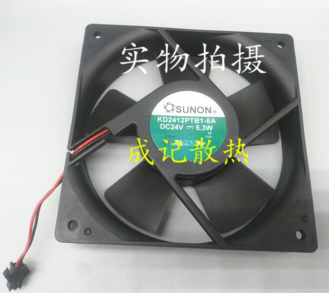 1pcs SUNON KD2412PTB1-6A 24V 5.3W 12cm 12025 2-wire inverter fan