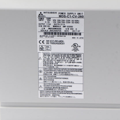 Mitsubishi Servo Drive MDS-C1-CV-260 - MITSUBISHI
