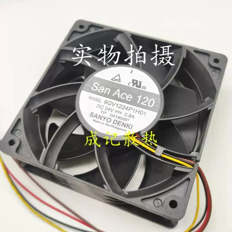 Sanyo 9GV1224P1H031 DC24V 0.8A 12038 4-Wire High-Airflow Inverter Fan