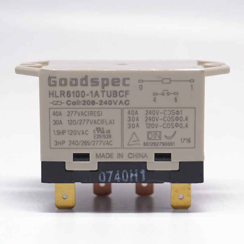 1PC Goodspec HLR6100-1ATUBCF 208-240VAC Compressor Relay 4 Pins 40A