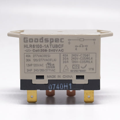 1PC Goodspec HLR6100-1ATUBCF 208-240VAC Compressor Relay 4 Pins 40A
