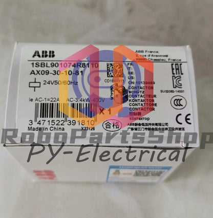 ABB AX09-30-10-81 Contactor 24V 50/60Hz 1SBL901074R8110 1pcs