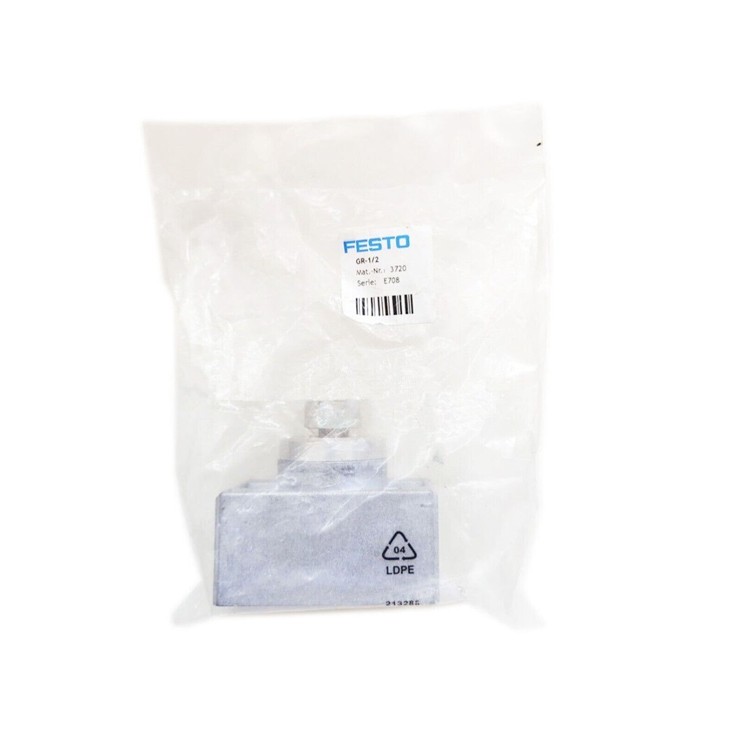 new 1PC FESTO GR-1/2 ONE WAY FLOW CONTROL VALVE, 1/2", 3720 - FESTO