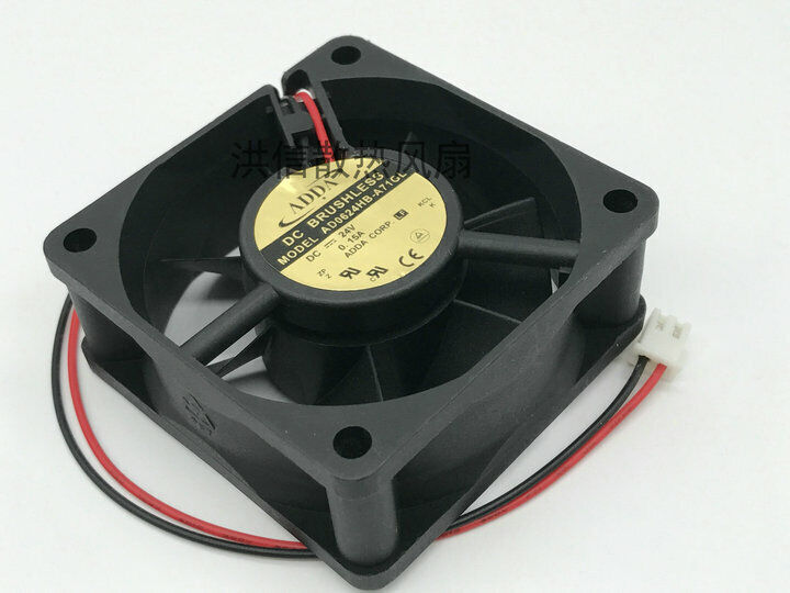new 1 PCS ADDA Fan AD0624HB-A71GL DC24V 0.15A 6025 6CM 2 Pin cooling fan - ADDA