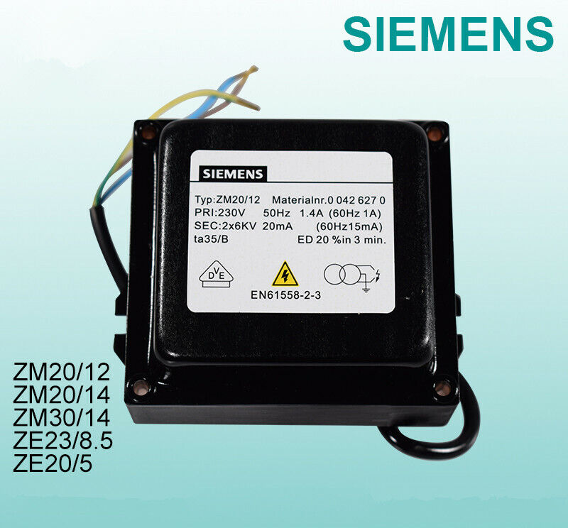 new SIEMENS ignition transformer ZM20/12 ZM20/14 ZM30/14 ZE23/8.5 ZE20/5 Highvoltage