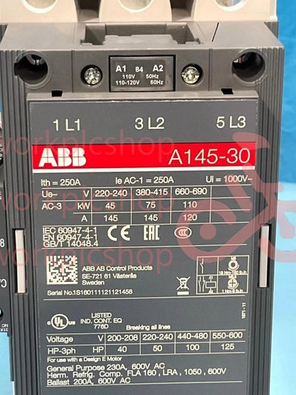 1PC Boxed ABB A145-30-11-84 3P 120 V coil Contactor