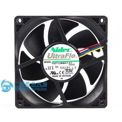 NIDEC T92T12MMA7-57 9025 DC12V 0.10A 9CM 4-Wire PWM Silent Cooling Fan