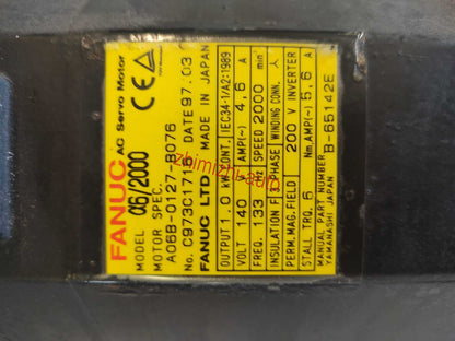 used  GE FANUC A06B-0127-B076 AC Servo Motor A06B0127B076