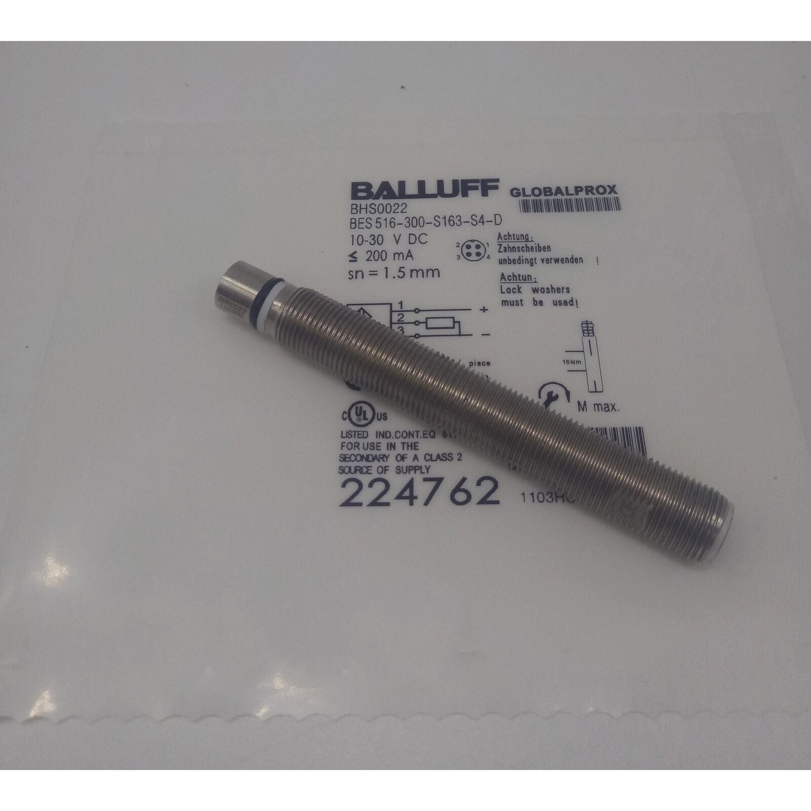 ONE BALLUFF SENSORS BES 516-300-S163-S4-D Proximity Sensor Fast Ship - ONE BALLUFF