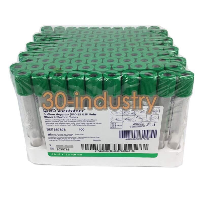 100pcs/bag 367871 367878 Heparin sodium anticoagulant tube 4 6 10ml koeed