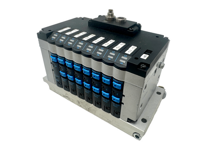 used Festo CPV-14-VI w/161362 x7, 161360 x1, CPV14-GE-FB-8, CPV14-VI-PB-1/-B Terminal - FESTO