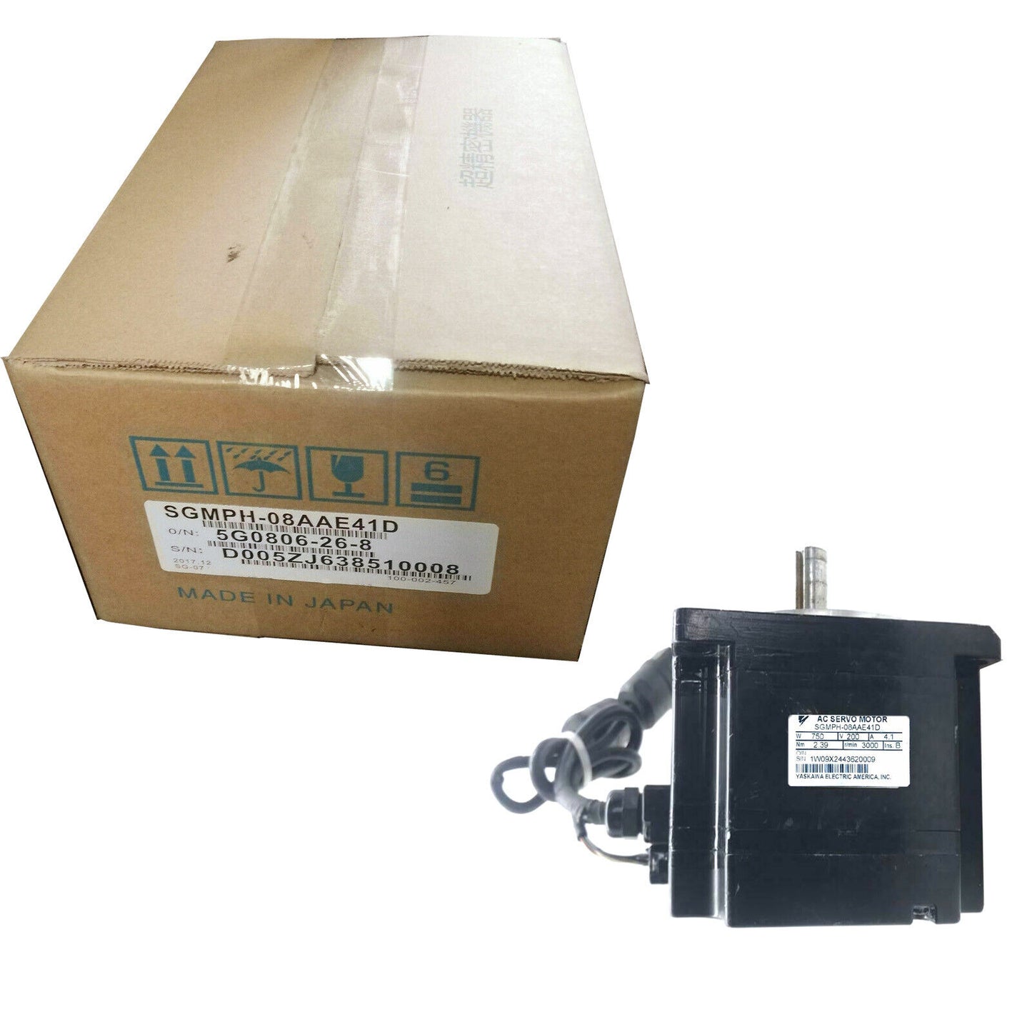 1PC Yaskawa Servo Motor SGMPH-08AAE41D - YASKAWA