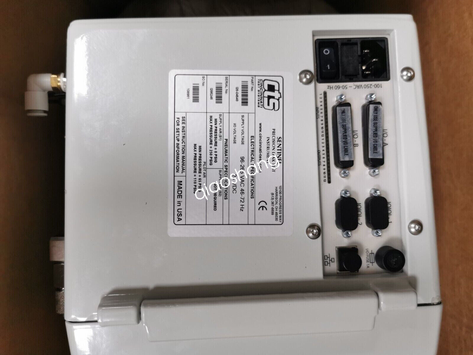 new I28 CINCINNATI TEST SYSTEMS SENTINEL PRECISION LEAK TEST INSTRUMENT - OMRON