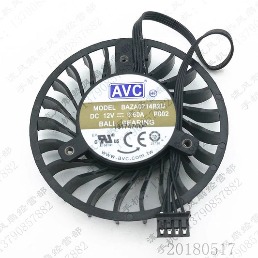 AVC BAZA0714B2U DC12V 0.6A 4-Wire Cooling Fan