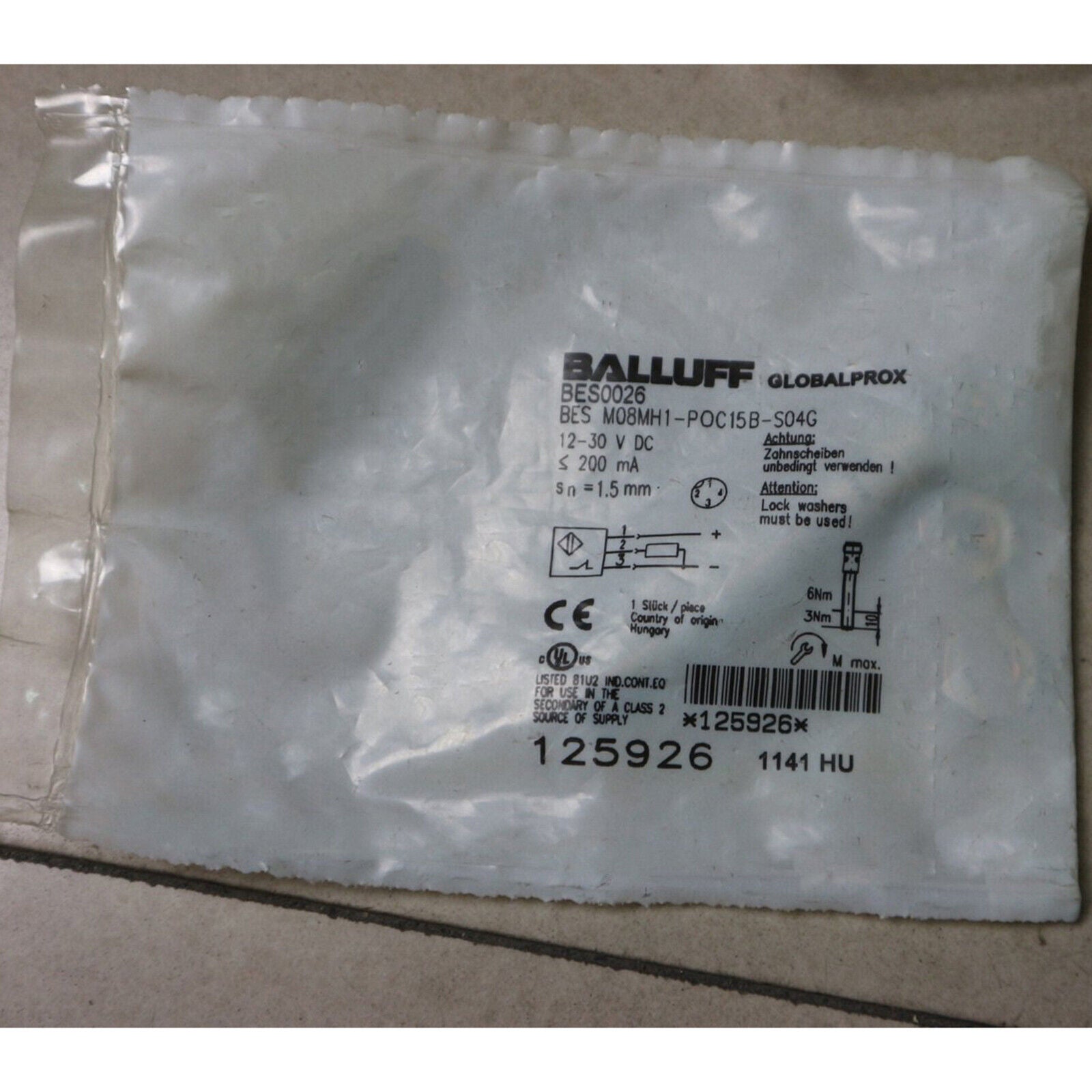 1PC Proximity Sensor BES M08MH1-POC15B-S04G - BALLOFF